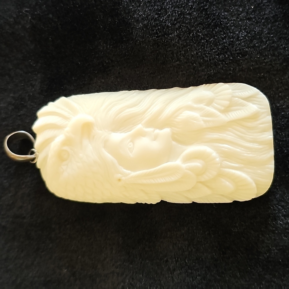 Buffalo bone pendant